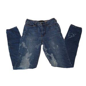 Aeropostale Women's Size 00 Blue Jeans 24x30 Custom Bleached